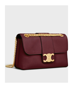 Celine Teen Victoire Leather Shoulder Bag In Red