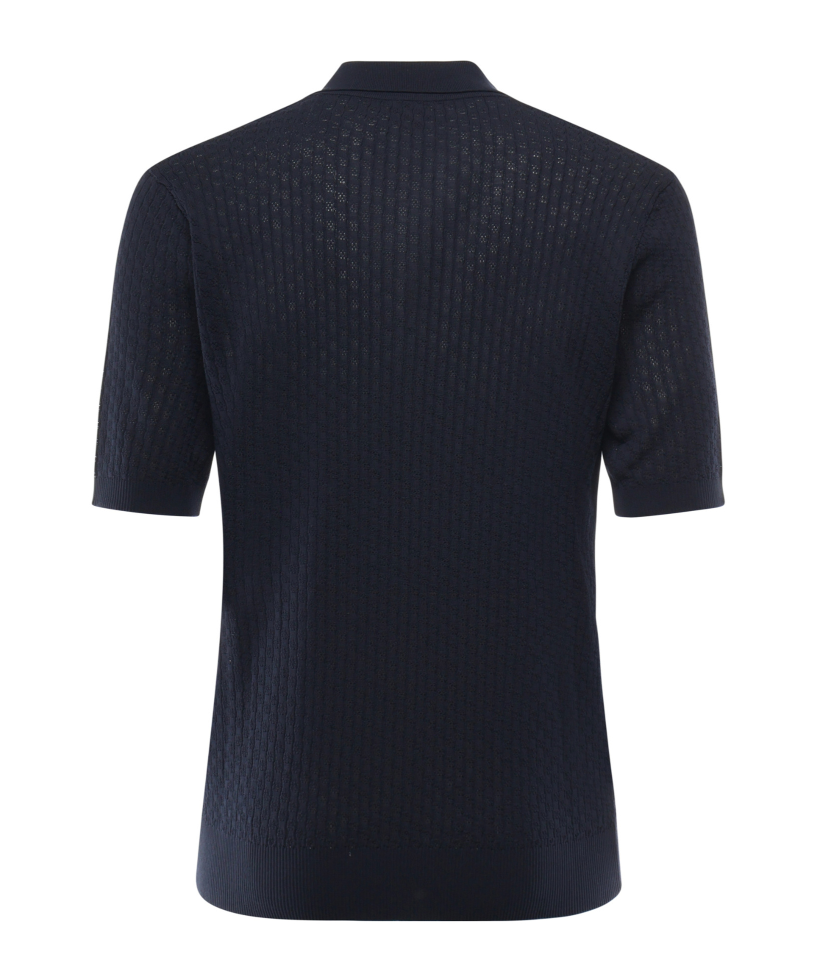Eleventy Short Sleeve Cotton Polo Shirt In Blue