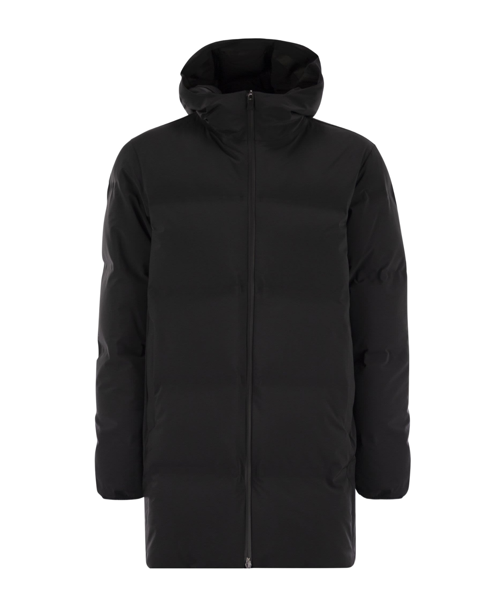 Herno Men New Impact Long Down Jacket With Hood In Black