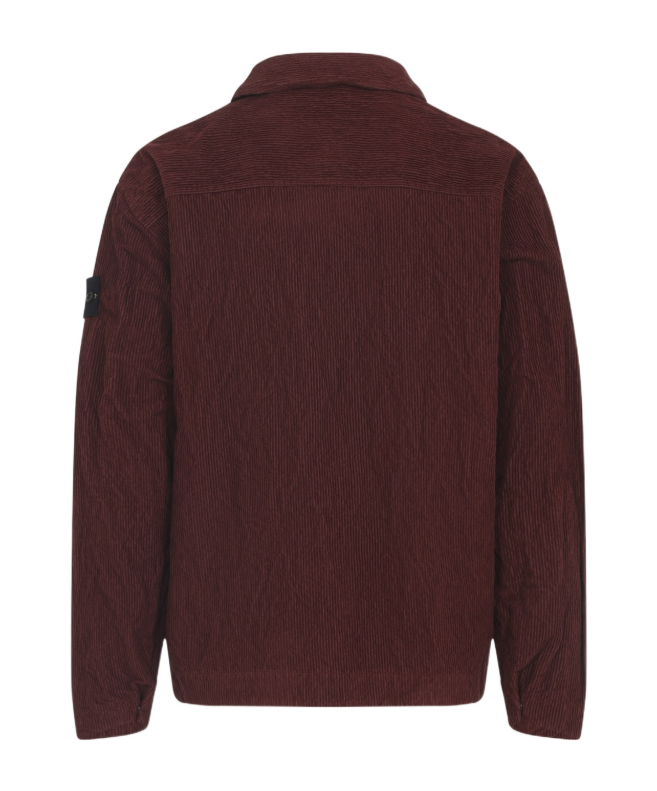 Stone Island Long-sleeved Shirt Jacket In Burgundy