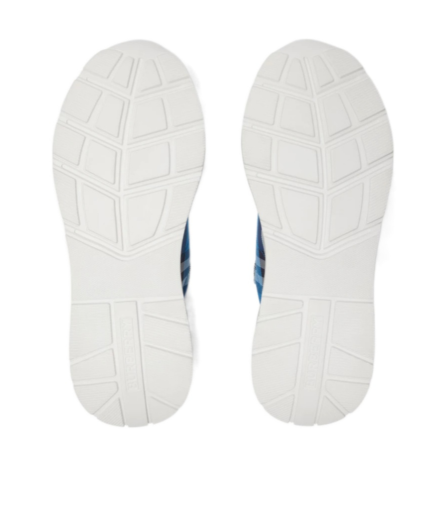 Burberry New Regis Vintage Check Sneakers In Blue