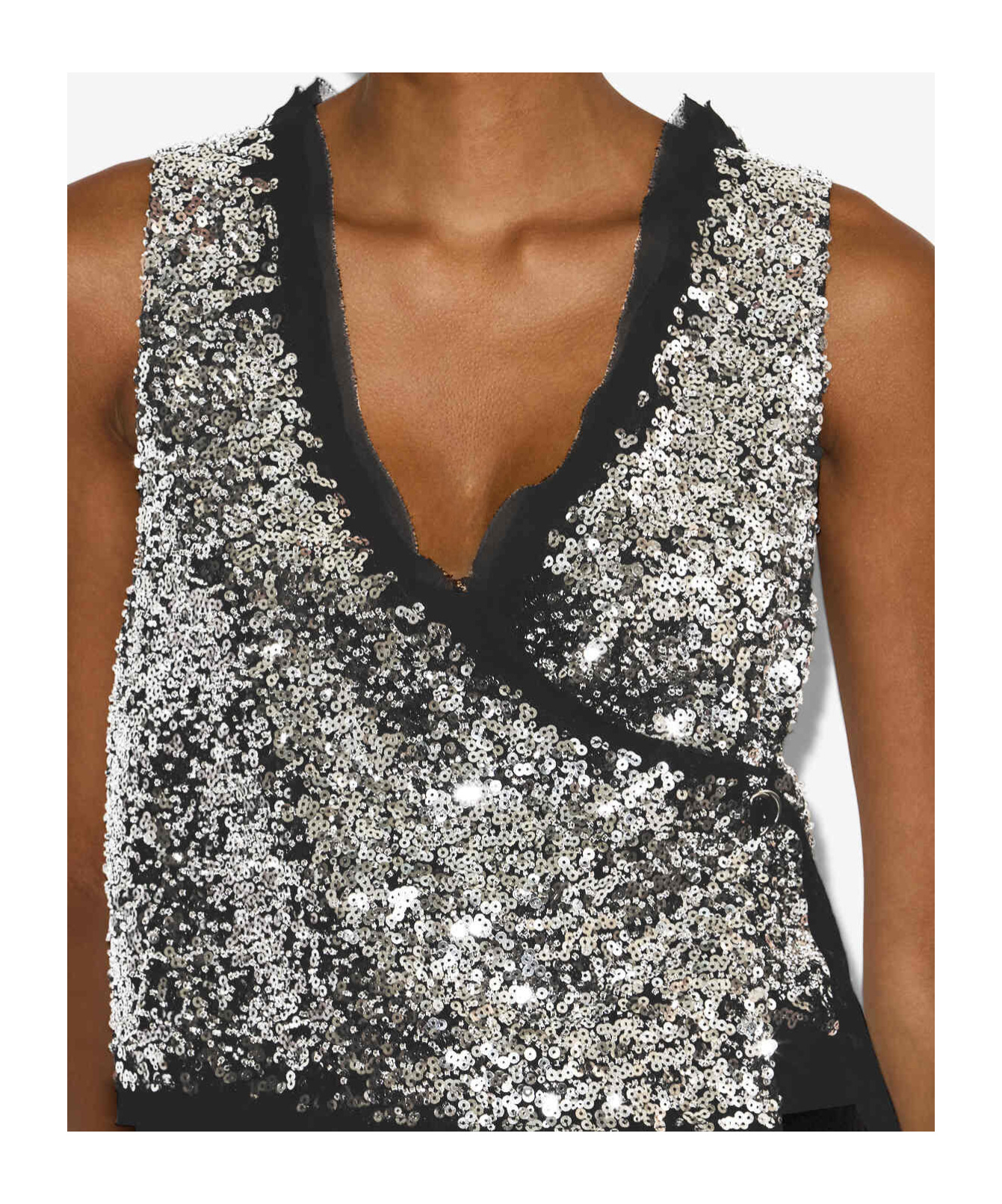 Isabel Marant Tahina Sequined Vest In Black