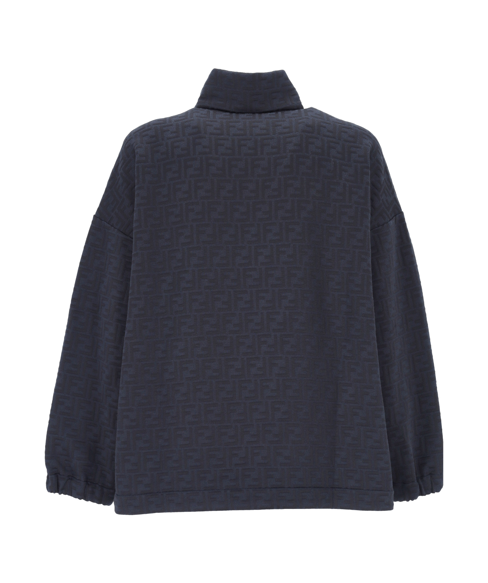 Fendi Navy Blue Polyester Blend Sweatshirt In Black