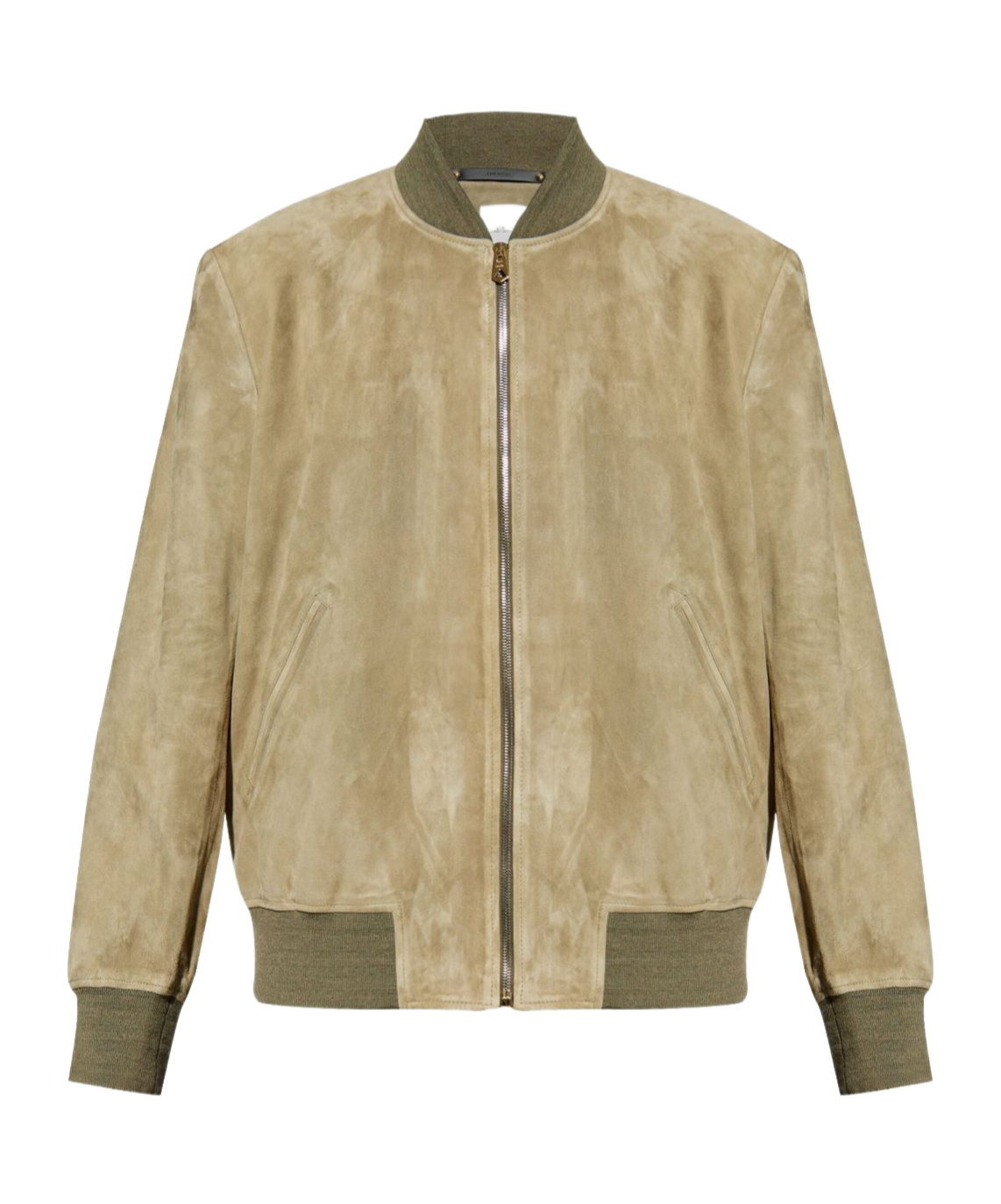Paul Smith Suede Bomber Jacket In Nude
