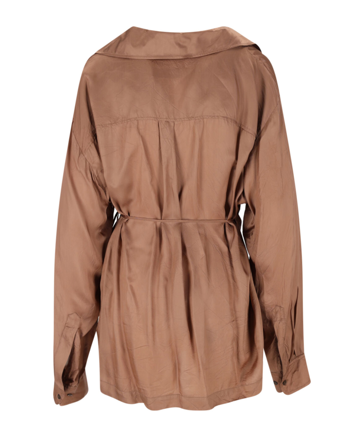 Dries Van Noten Asymmetrical Shirt In Brown