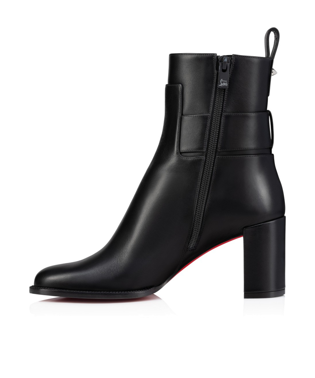 Christian Louboutin Womens Booty Lock 70 Leather Heeled Courts Blac In Black