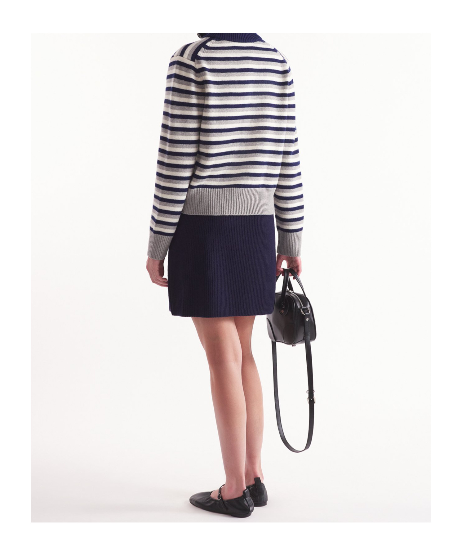 MAISON KITSUNÉ FOX HEAD INTARSIA STRIPED REGULAR CARDIGAN 