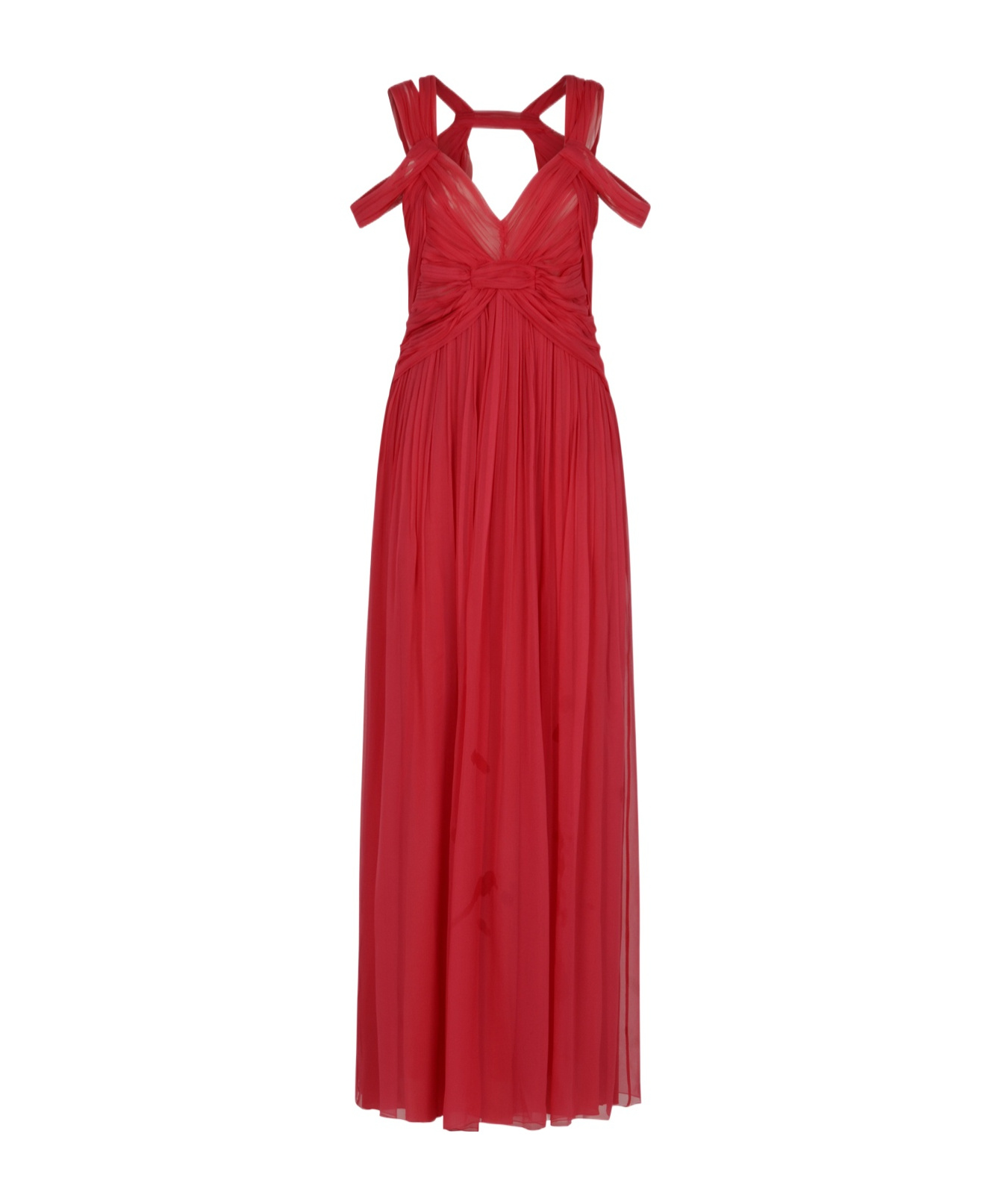 Alberta Ferretti Multi-strap Maxi Dress In Brown
