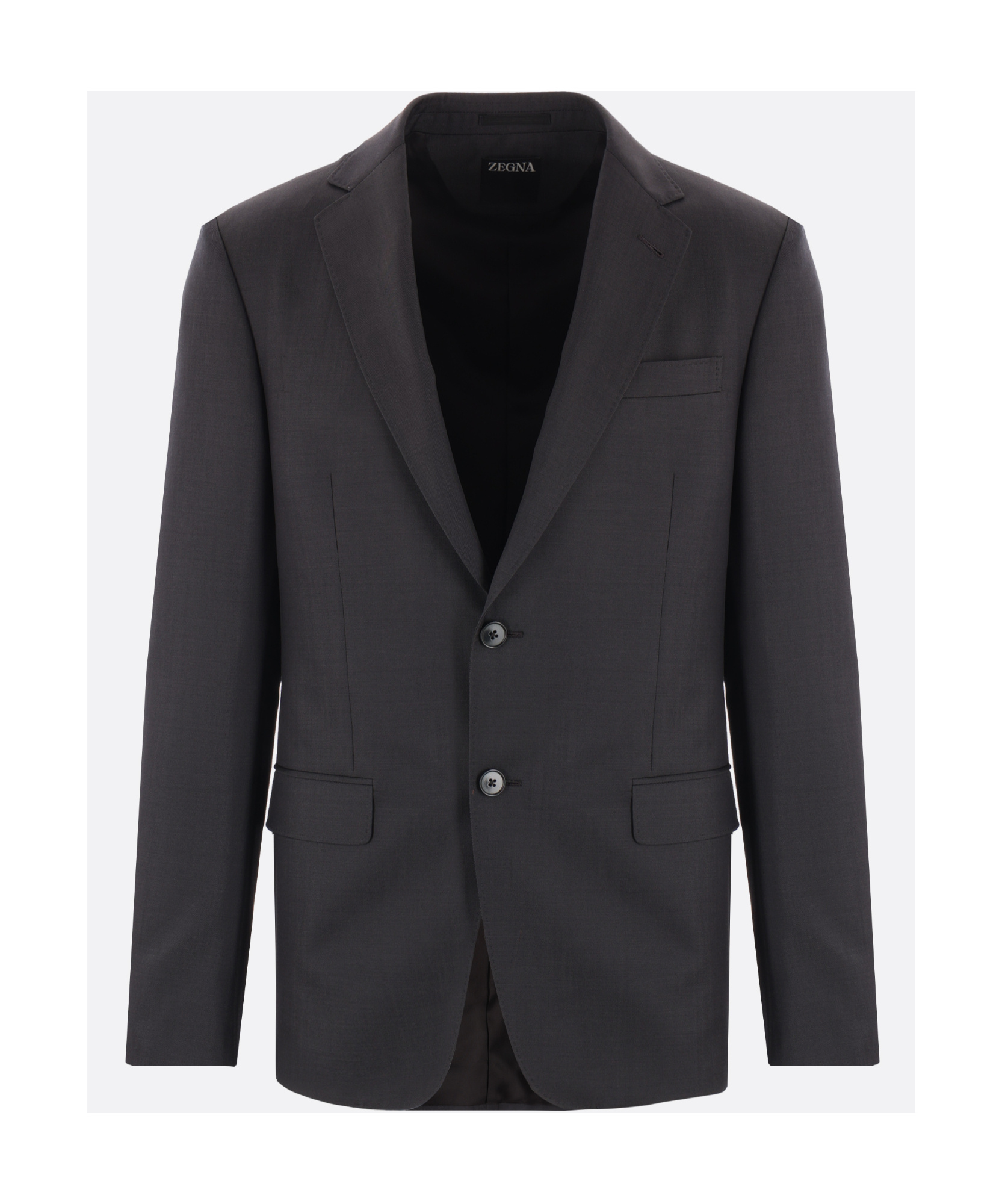 Shop Zegna Long-sleeved Suit In Black