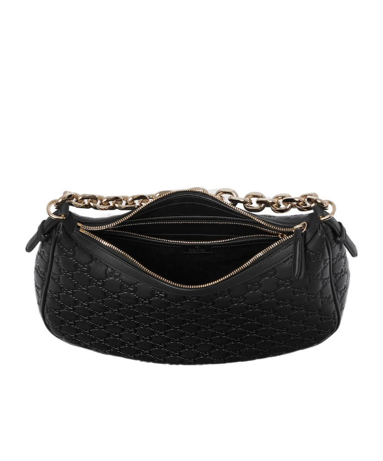 Gucci Women Gg Emblem Large Shoulder Bag In Black