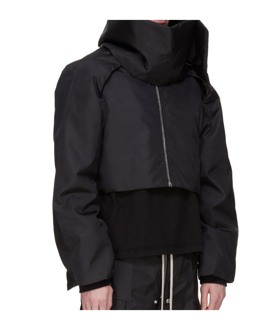 Rick Owens Drkshdw Cropped Bomber Jacket In Black