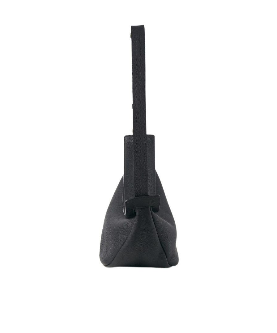 The Row Large Slouchy Banana Zipped Shoulder Bag In Black