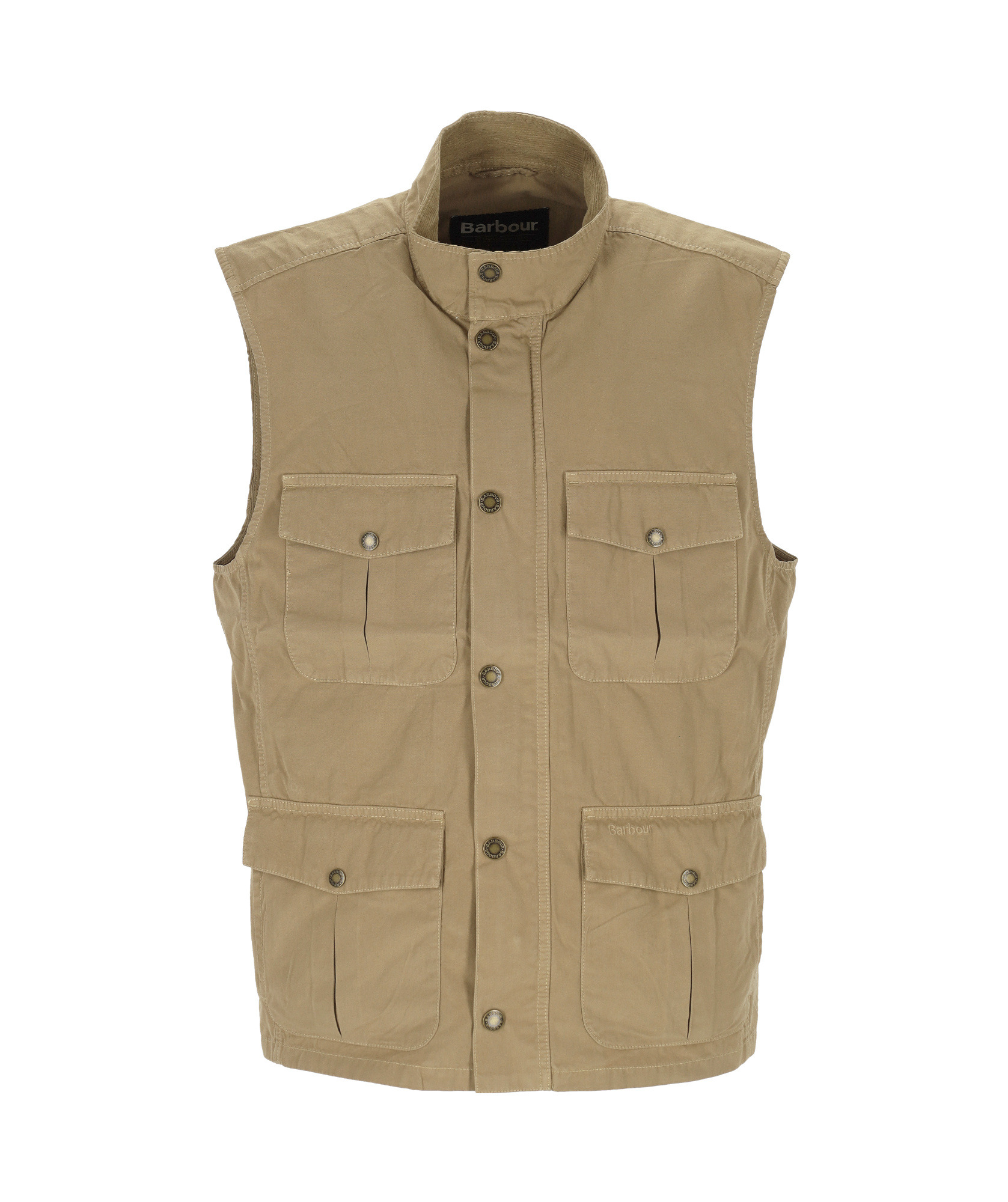 Barbour Beige Casual Corbridge Vest In Nude