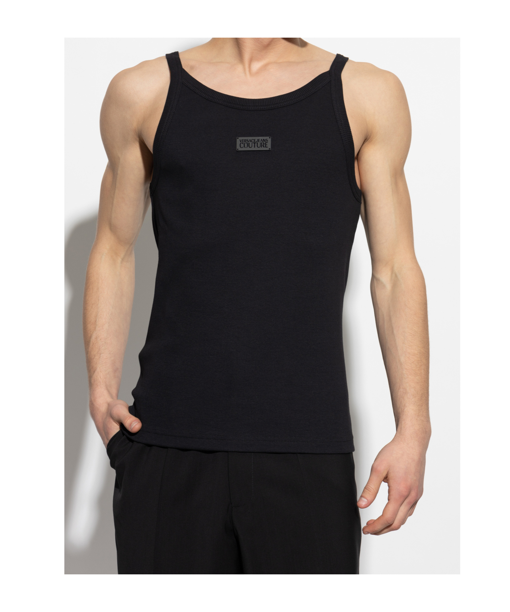 VERSACE JEANS RIBBED TANK TOP