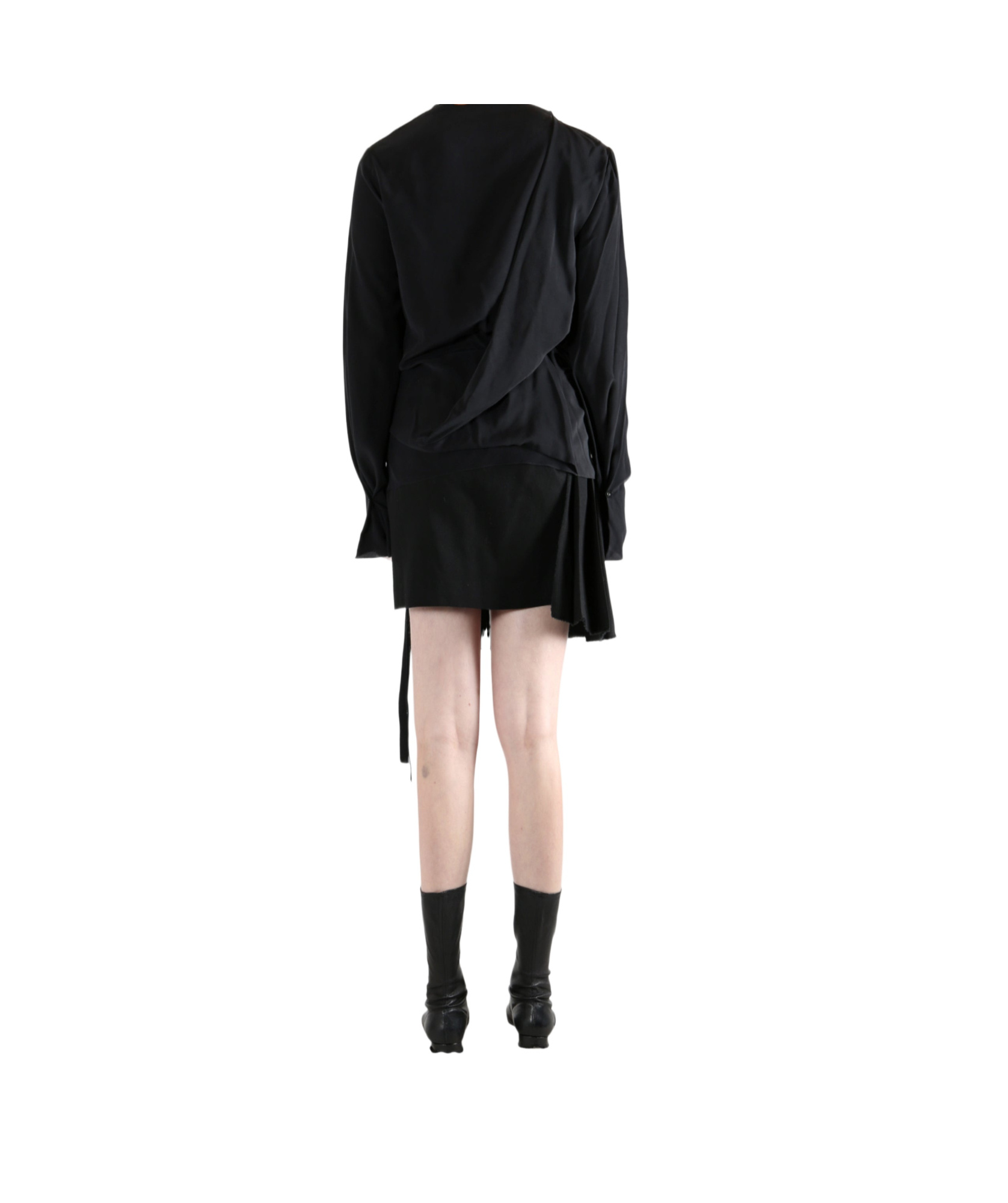 Ann Demeulemeester Long-sleeved Blouse In Black