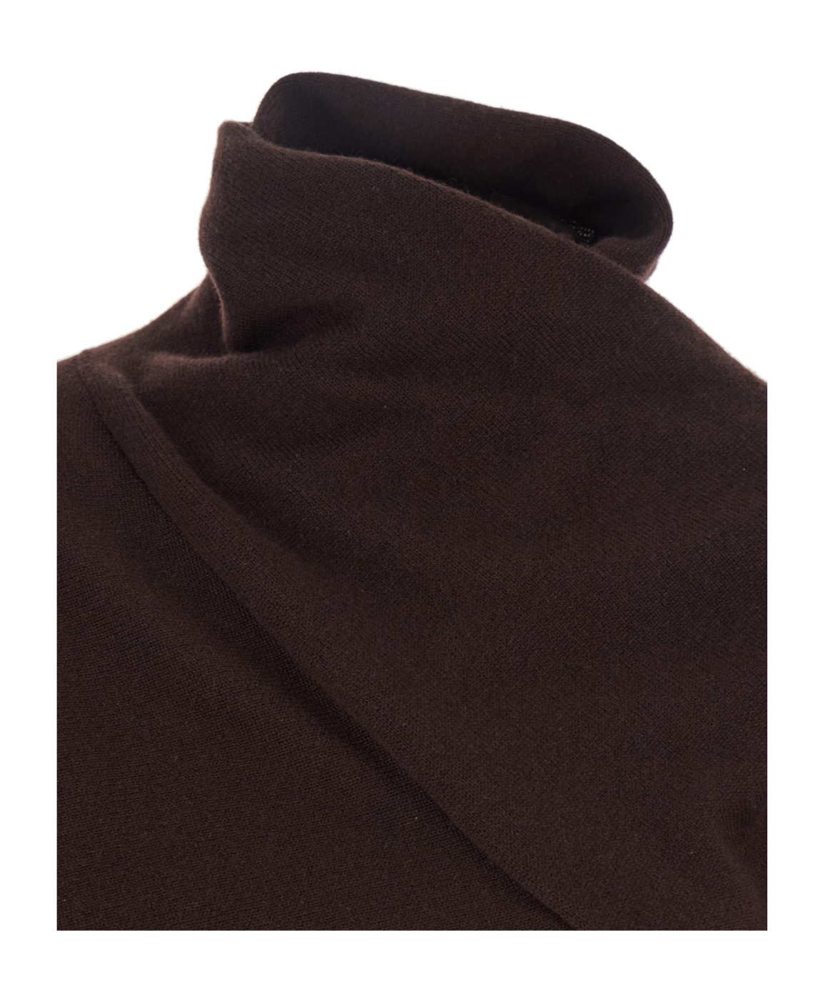 Tom Ford Brown Sweater With High Neck In Cashmere And Cotton Blend Woman In Brown