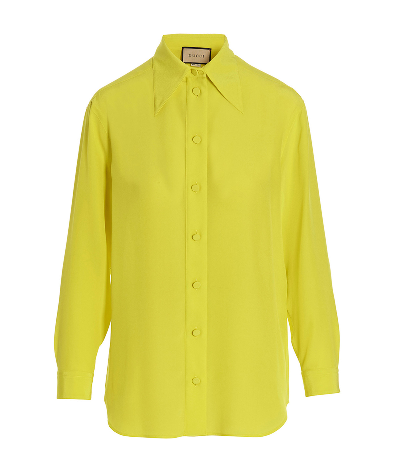Gucci Crepe De Chine And Silk Shirt In Yellow