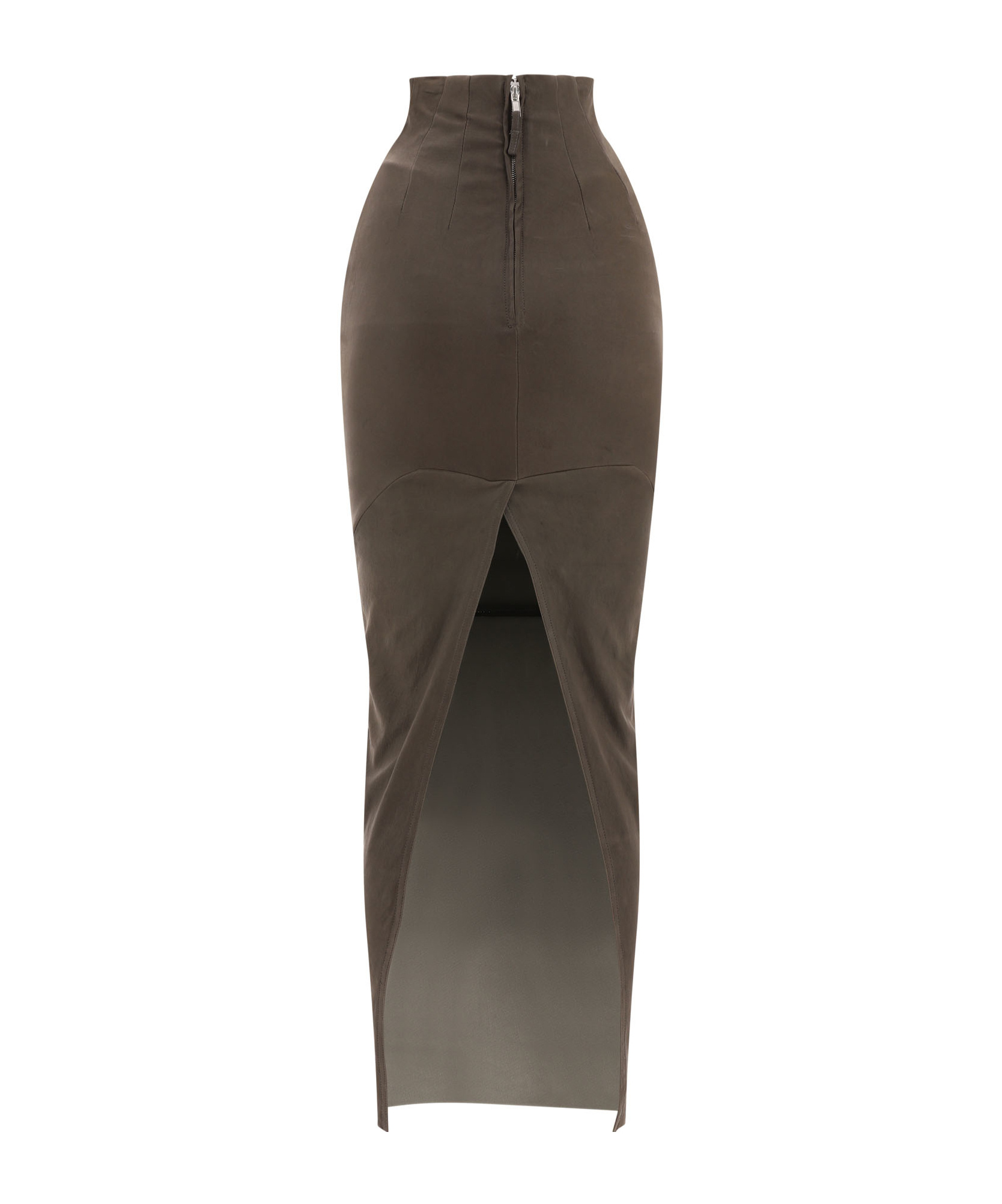 Rick Owens Drkshdw High-waisted Pencil Skirt In Brown