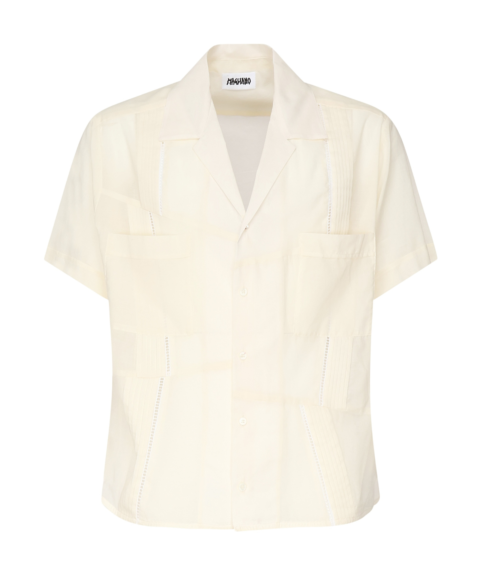 Magliano Patch-pocket Camp-collar Shirt In White