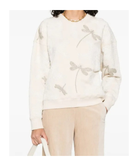 Forte Forte Embroidered Cotton Sweatshirt In Neutral