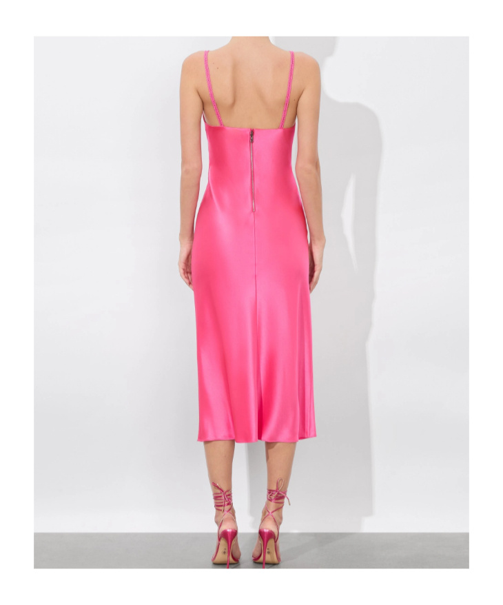 Alice And Olivia Kiro Suspender Skirt In Pink