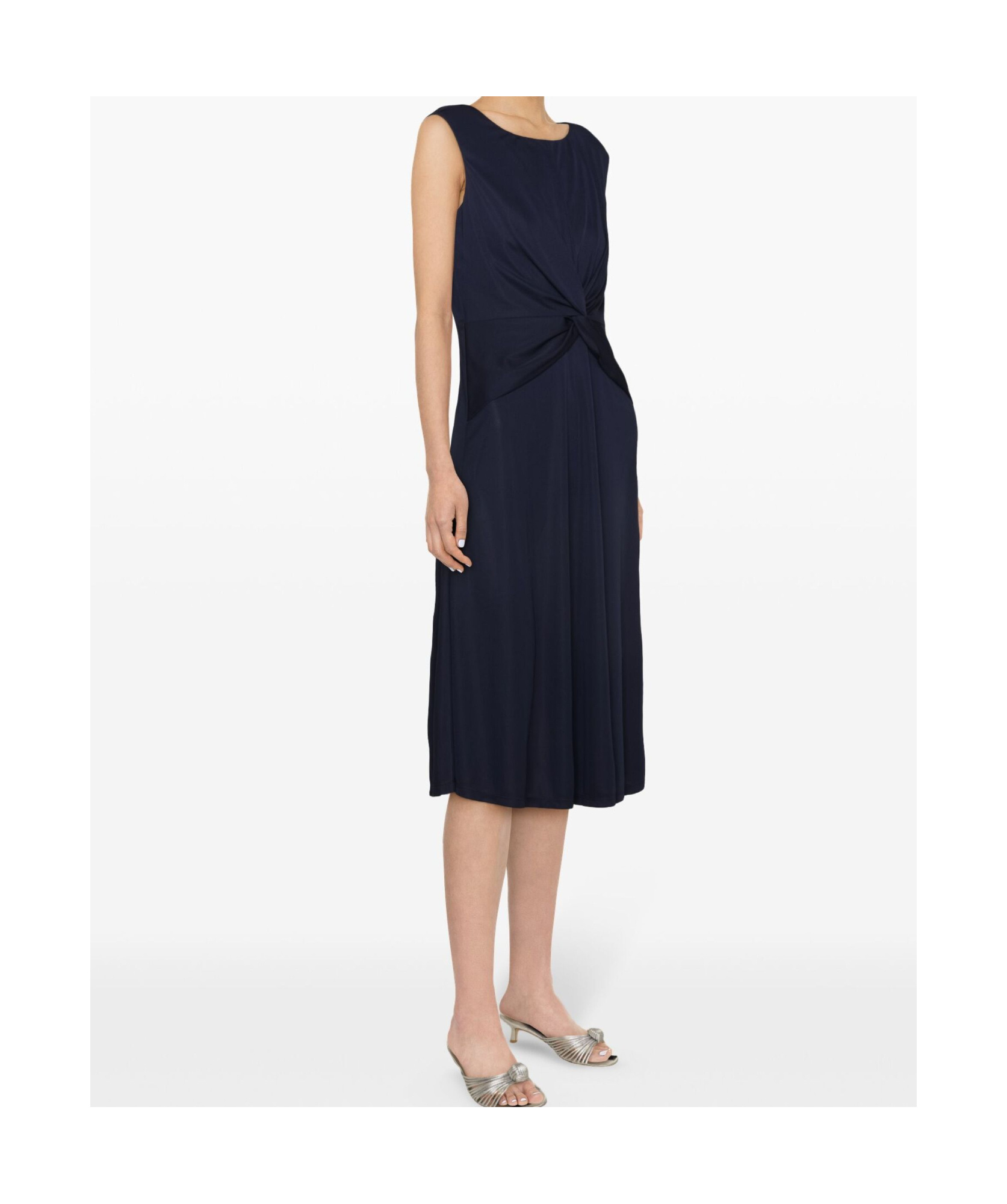 Polo Ralph Lauren Tessane Flared Midi Dress In Black