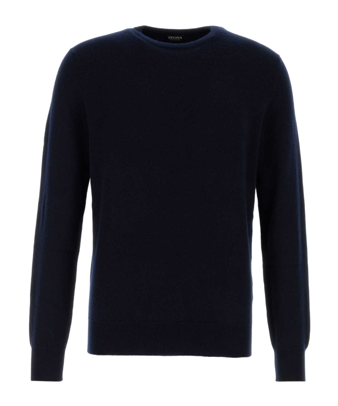 Zegna Men's Dark Cashmere Sweater In Black