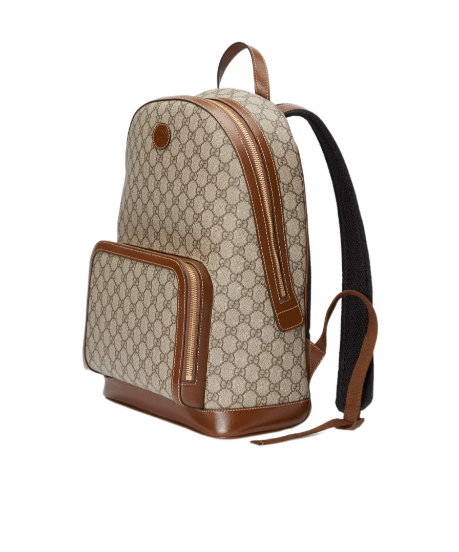 Gucci Gg Supreme Canvas Backpack In Nude
