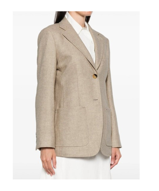 Max Mara Single-breasted Blazer In Neutral
