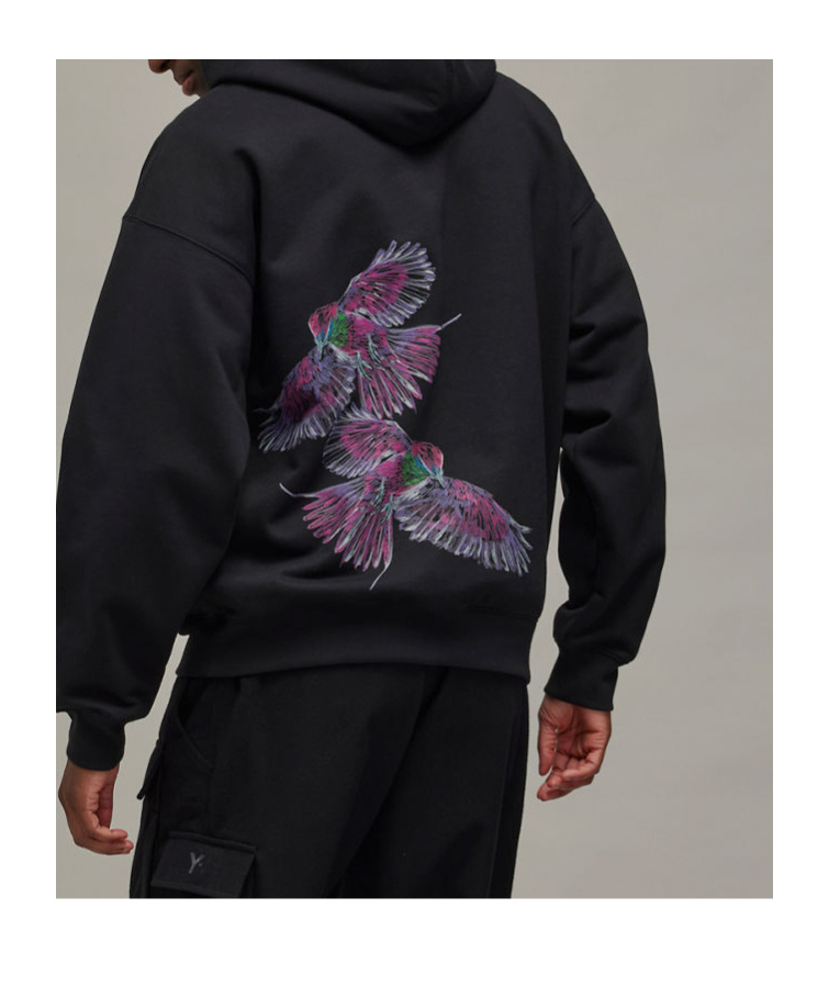 Shop Y-3 Gfx Hoodie In Black
