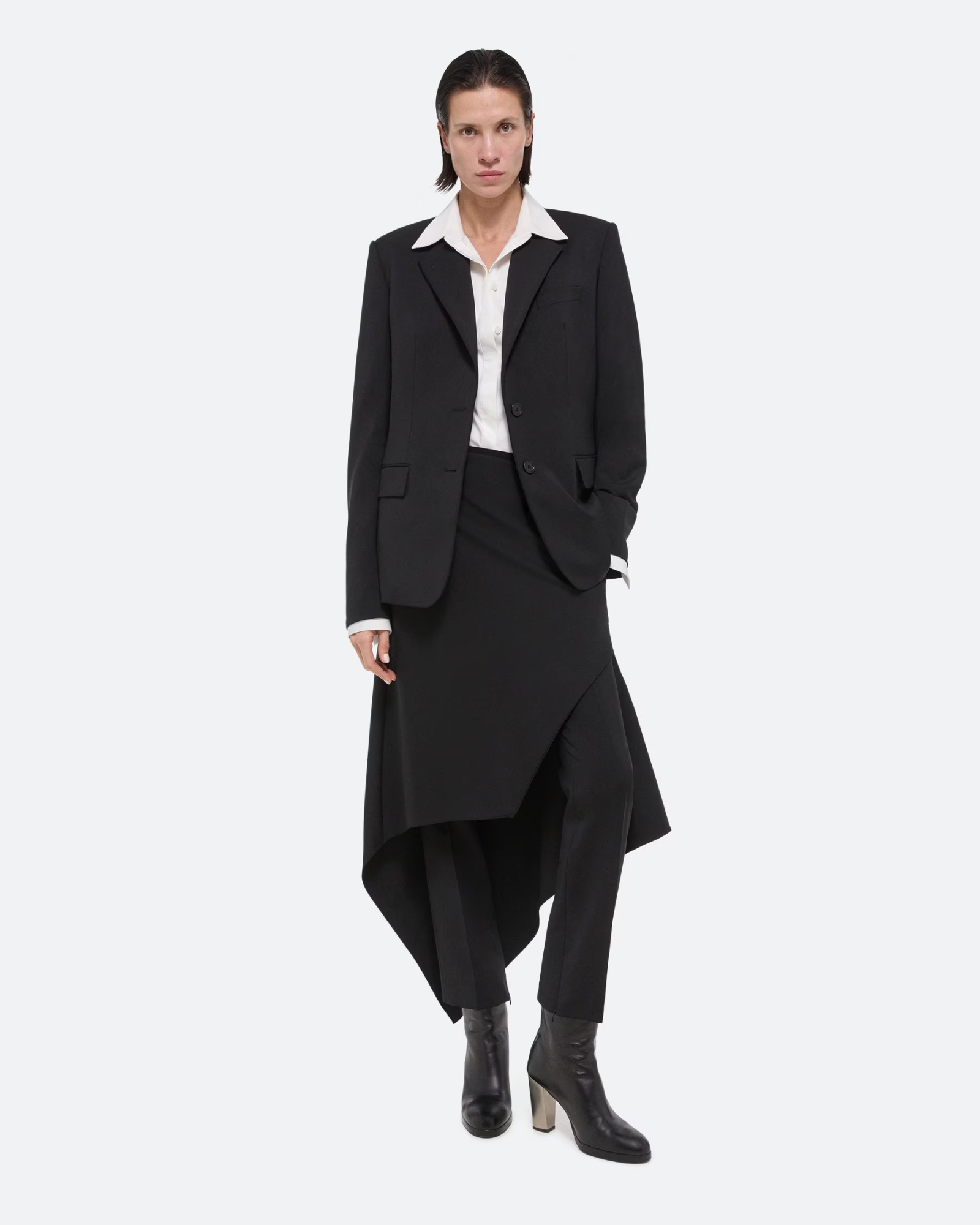 Helmut Lang Single-breasted Wool Blazer In Black