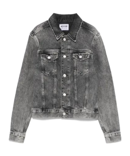 Moschino Long Sleeve Casual Jacket In Gray