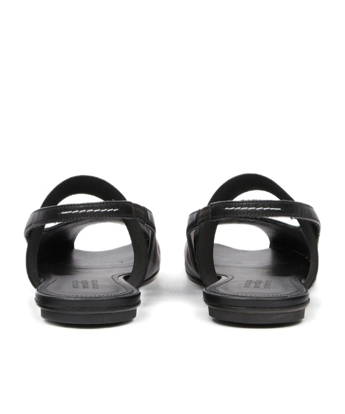 Mm6 Maison Margiela Black Anatomic Numeric Slingback Sandals In Black