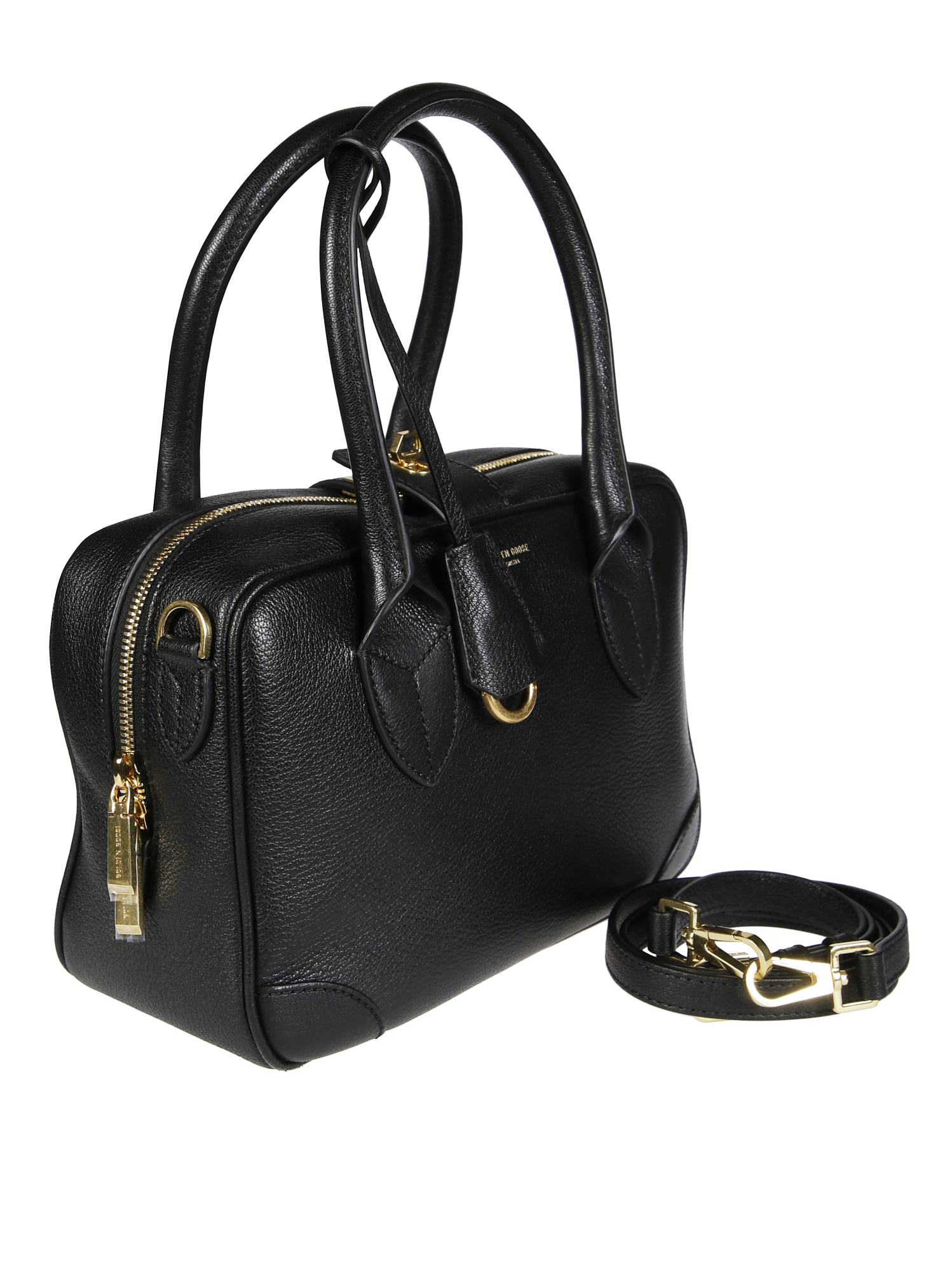 Golden Goose Vita Bag Goat Leather Body In Black