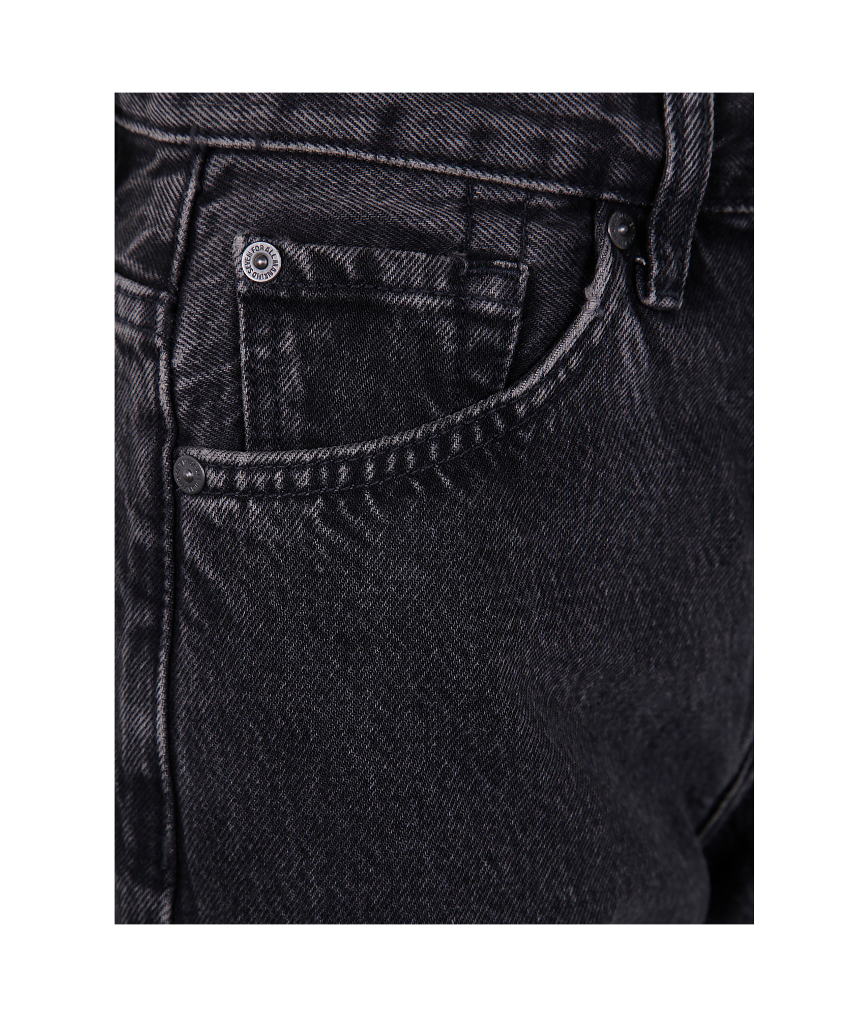 7 For All Mankind Multi-pocket Jeans In Black