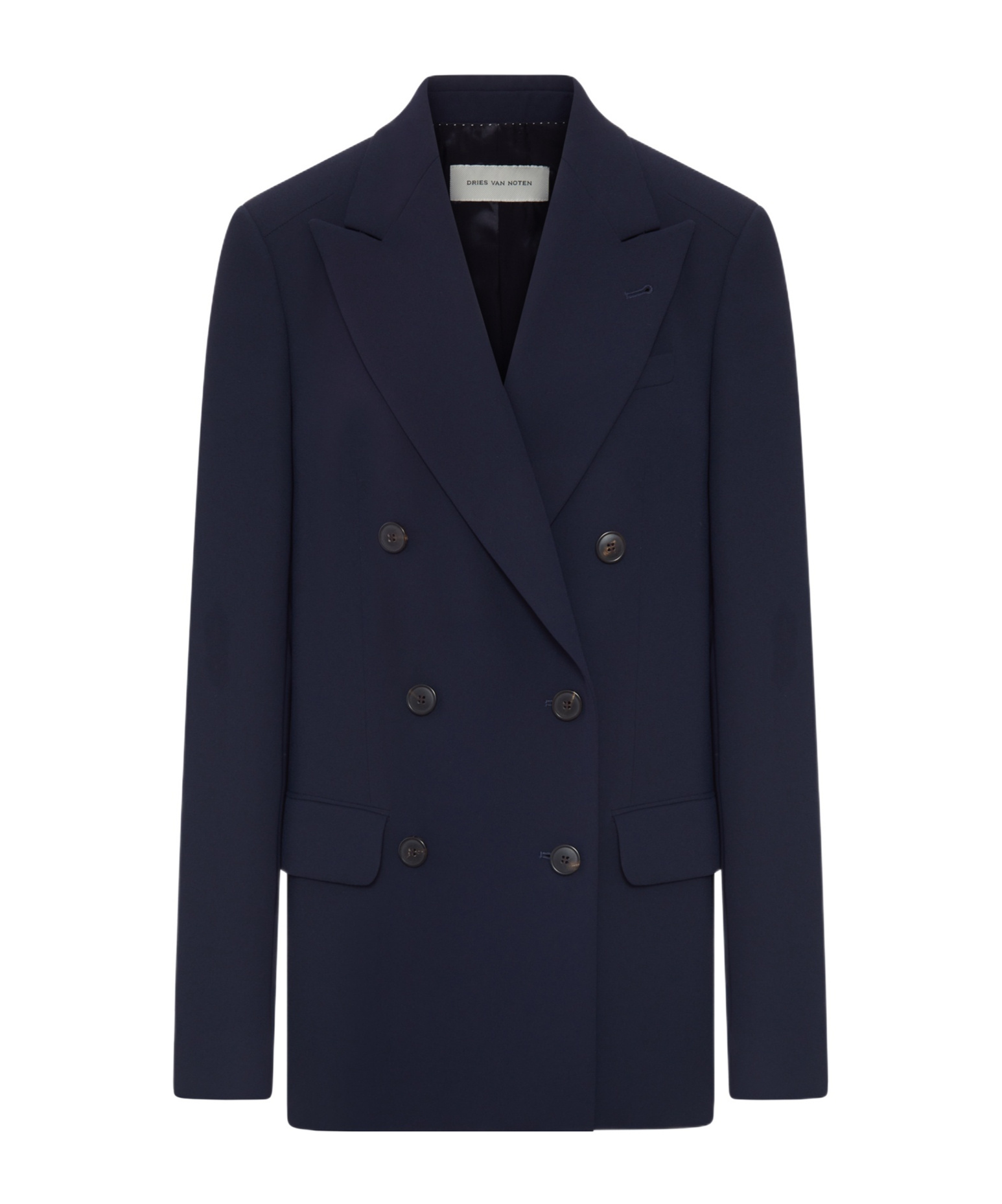 Dries Van Noten Long-sleeve Blazer In Navy