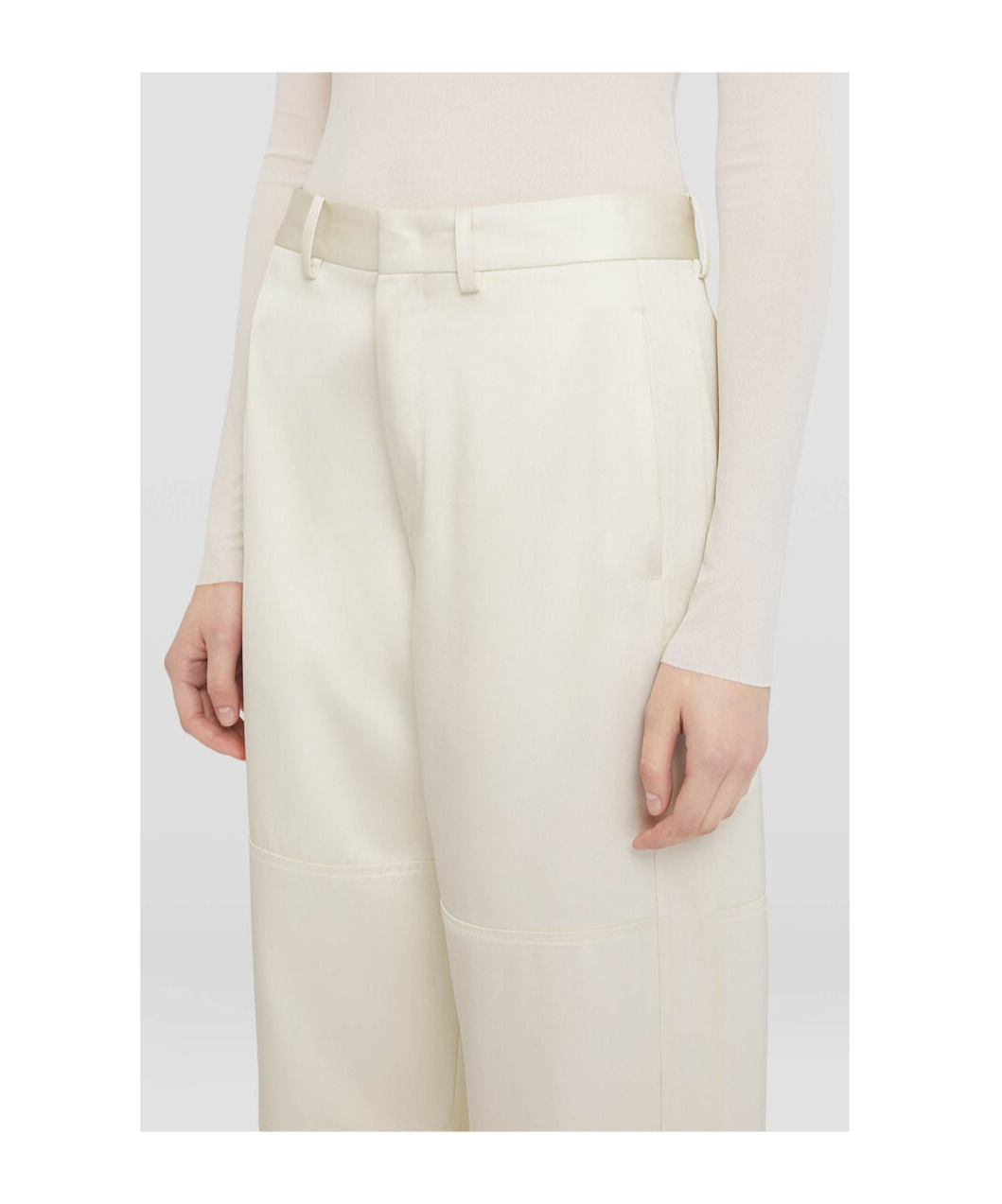 Jil Sander Belt-loop Casual Pants In White