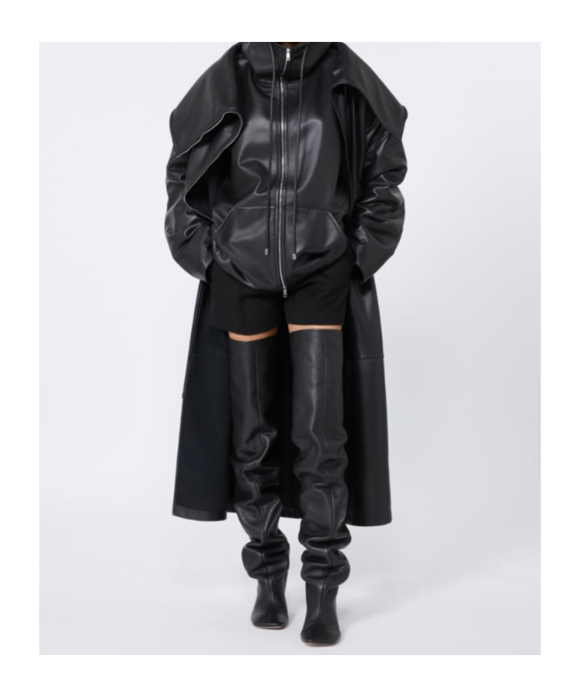 Sportmax Hooded Jacket With Drawstring And Pockets In Black