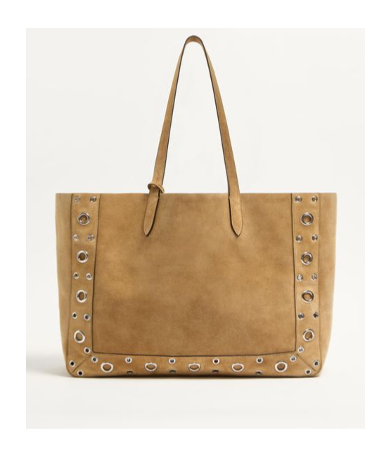Valentino Logo Tote Bag In Nude