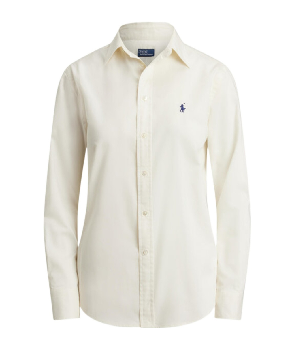 Polo Ralph Lauren Polo Pony Twill Shirt In Off White