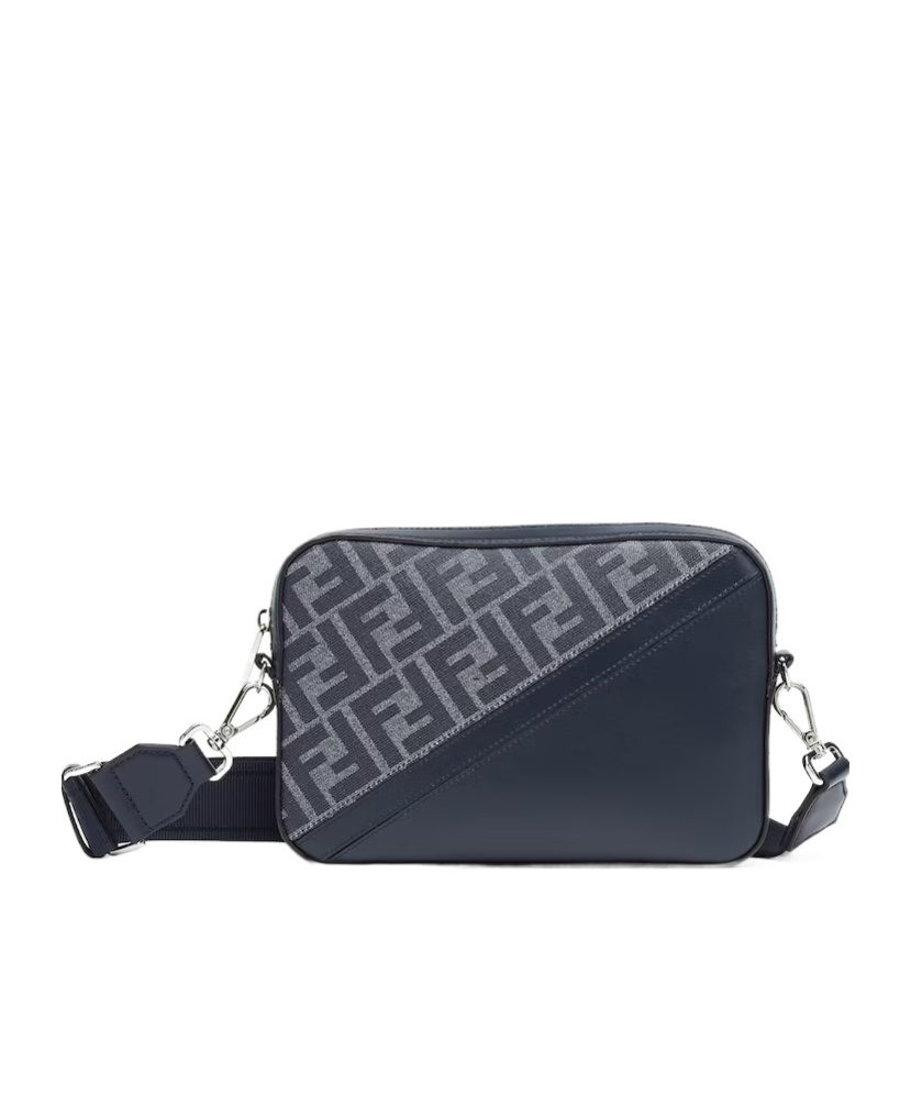FENDI BLUE FF CANVAS BAG