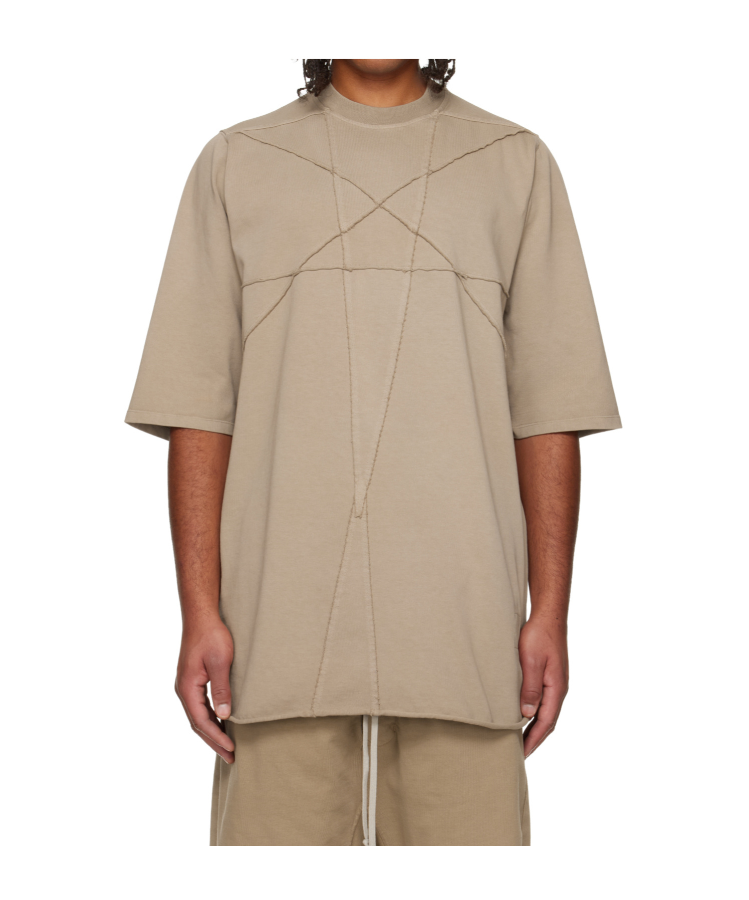 Rick Owens Drkshdw Concordians Jumbo Short-sleeve T-shirt In Neutral