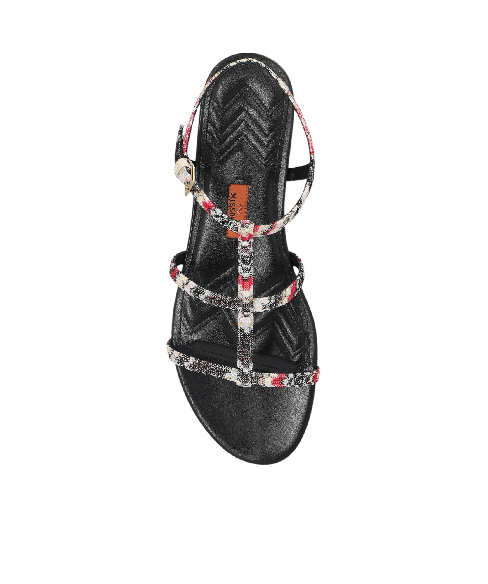 Missoni Zigzag Flat Sandals In Black
