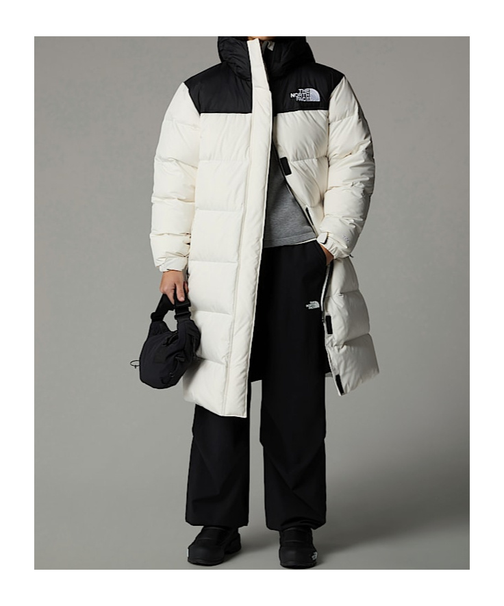 Shop The North Face Nuptse Coat In White