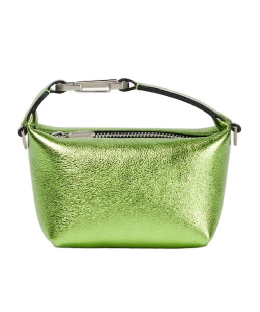 Eéra Moonbag Metallic Leather Clutch In Pink