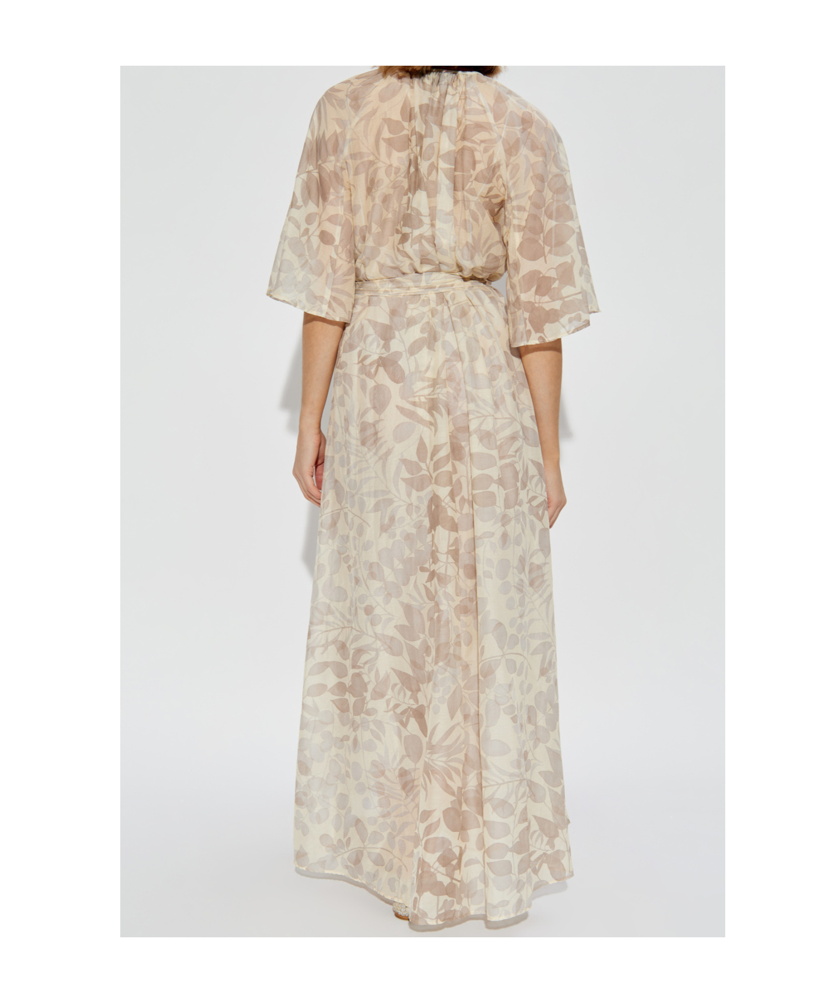 Shop Forte Forte Round-neck Dress In Nude