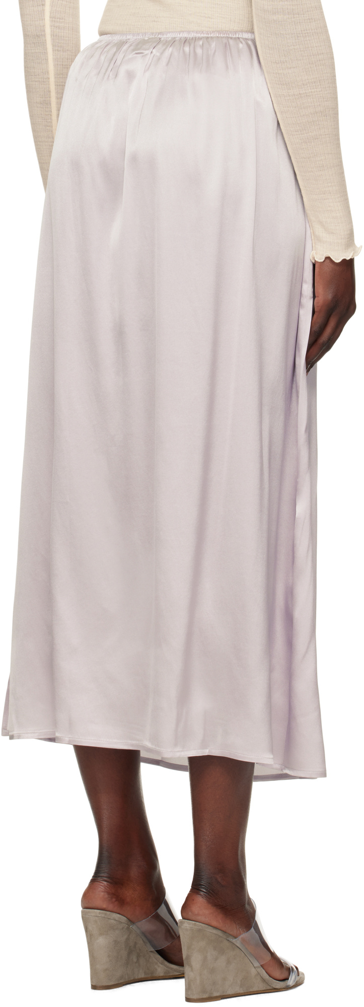 Baserange Purple City Midi Skirt In Pink
