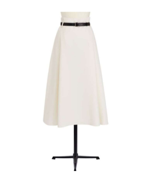 Dior Belt-loop Skirt In White
