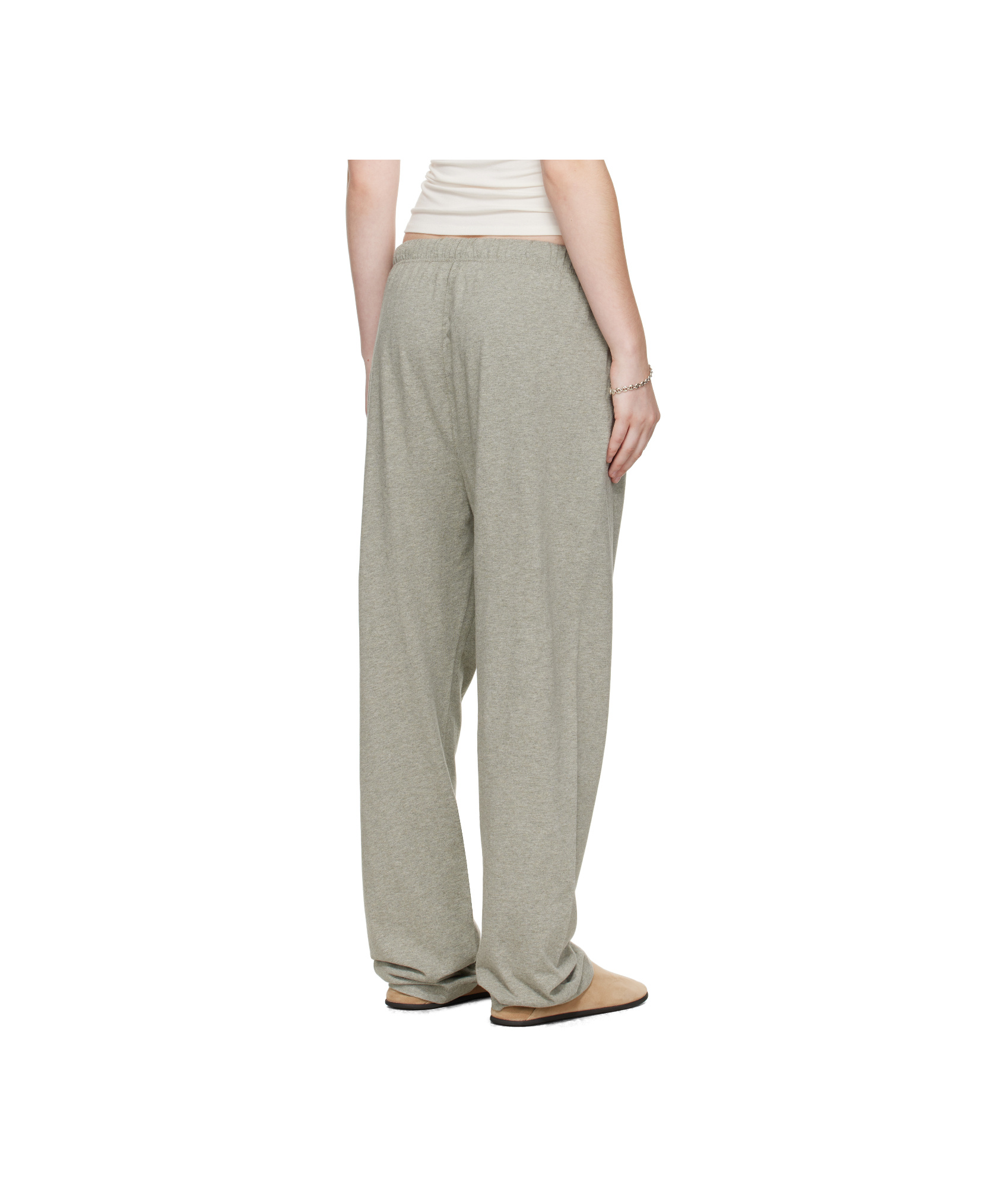 Essentials Logo-banded Track Pants In Gray