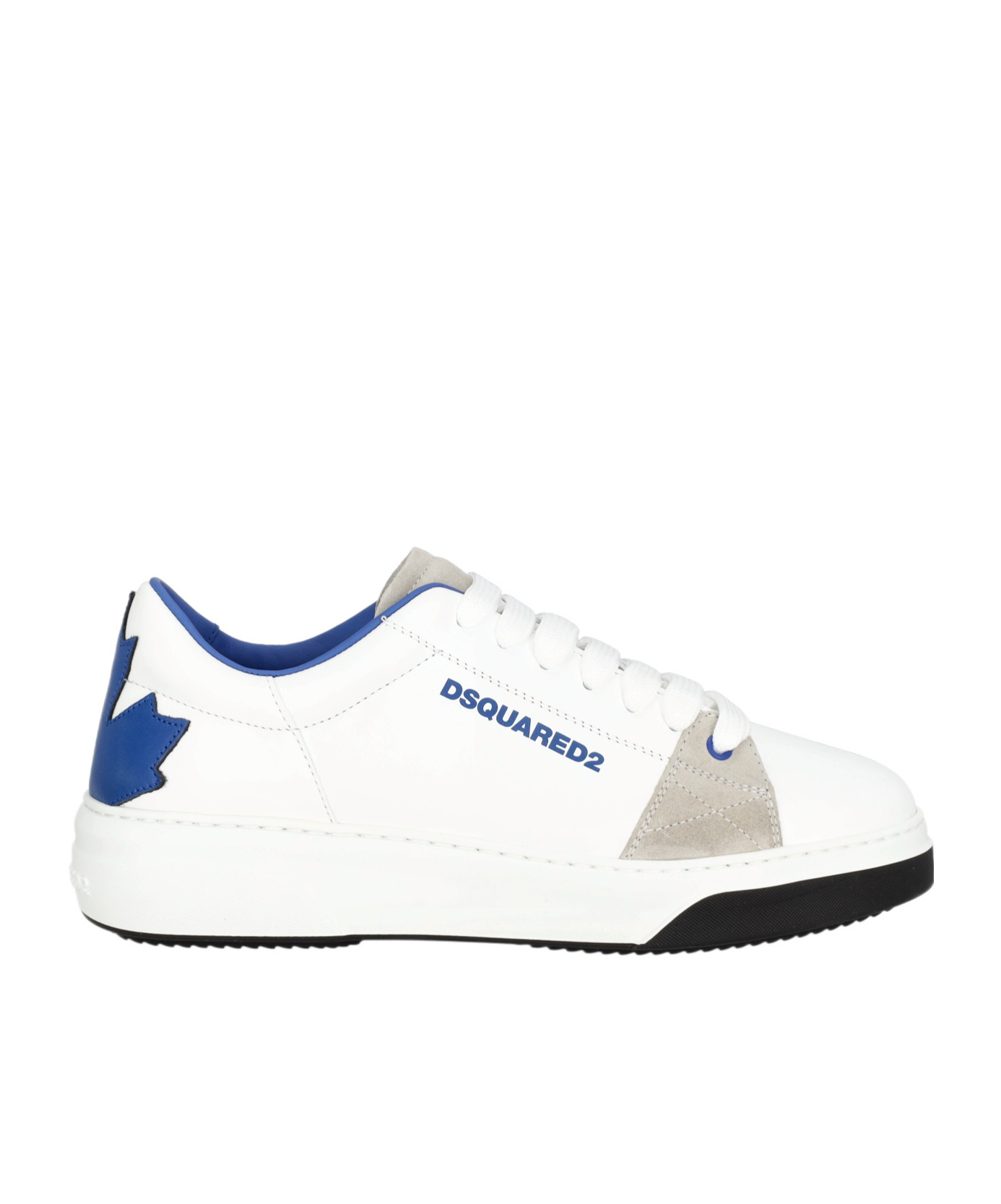 Dsquared2 Bumper Leather Sneakers In White